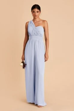 Gigi Convertible Jumpsuit - Ice Blue -Cheap Plush Attire Store Ice blue gigi convertible bridesmaid jumpsuit 03