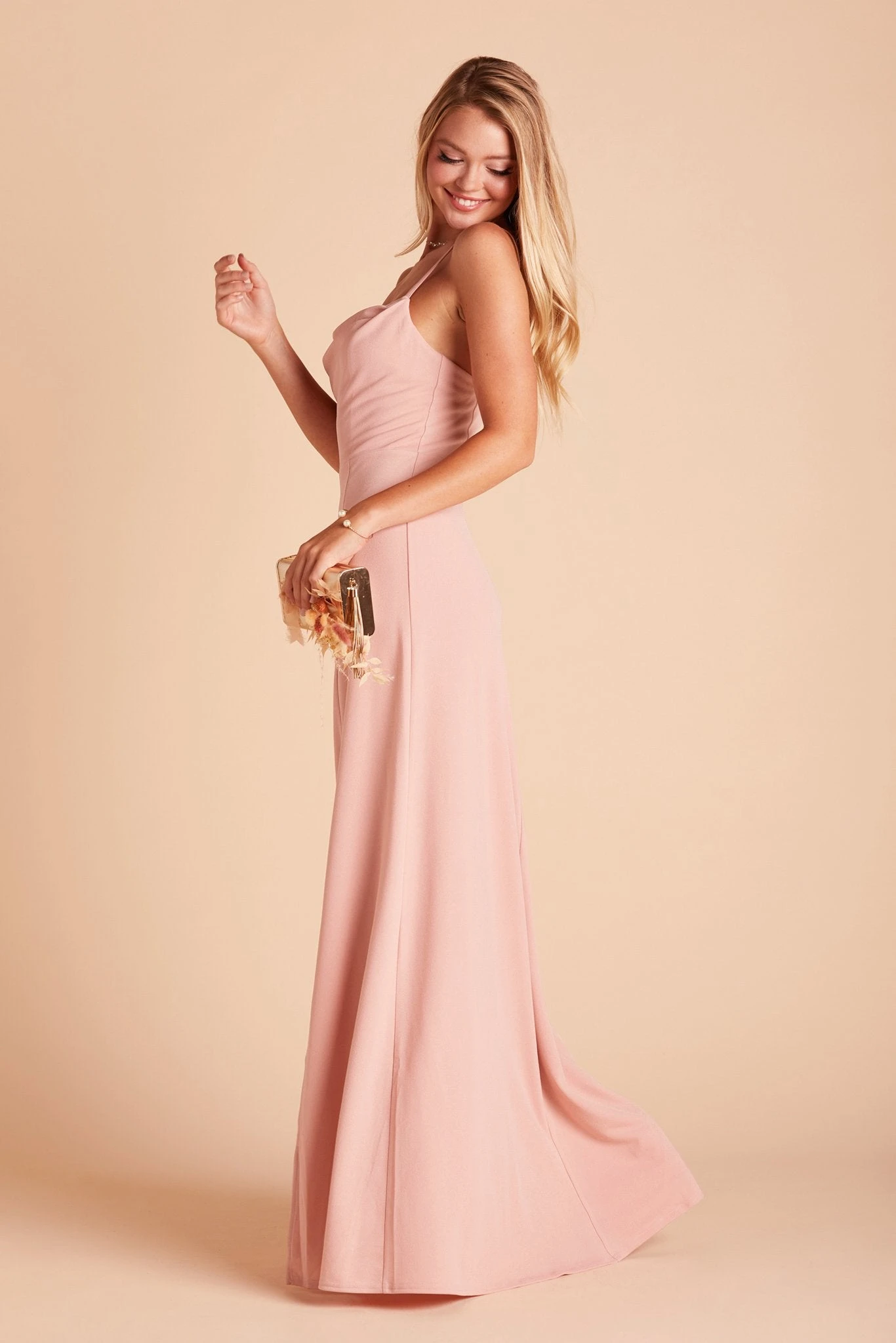 Ash Crepe Dress - Dusty Rose 9 Ash Crepe Dress - Dusty Rose - Image 7