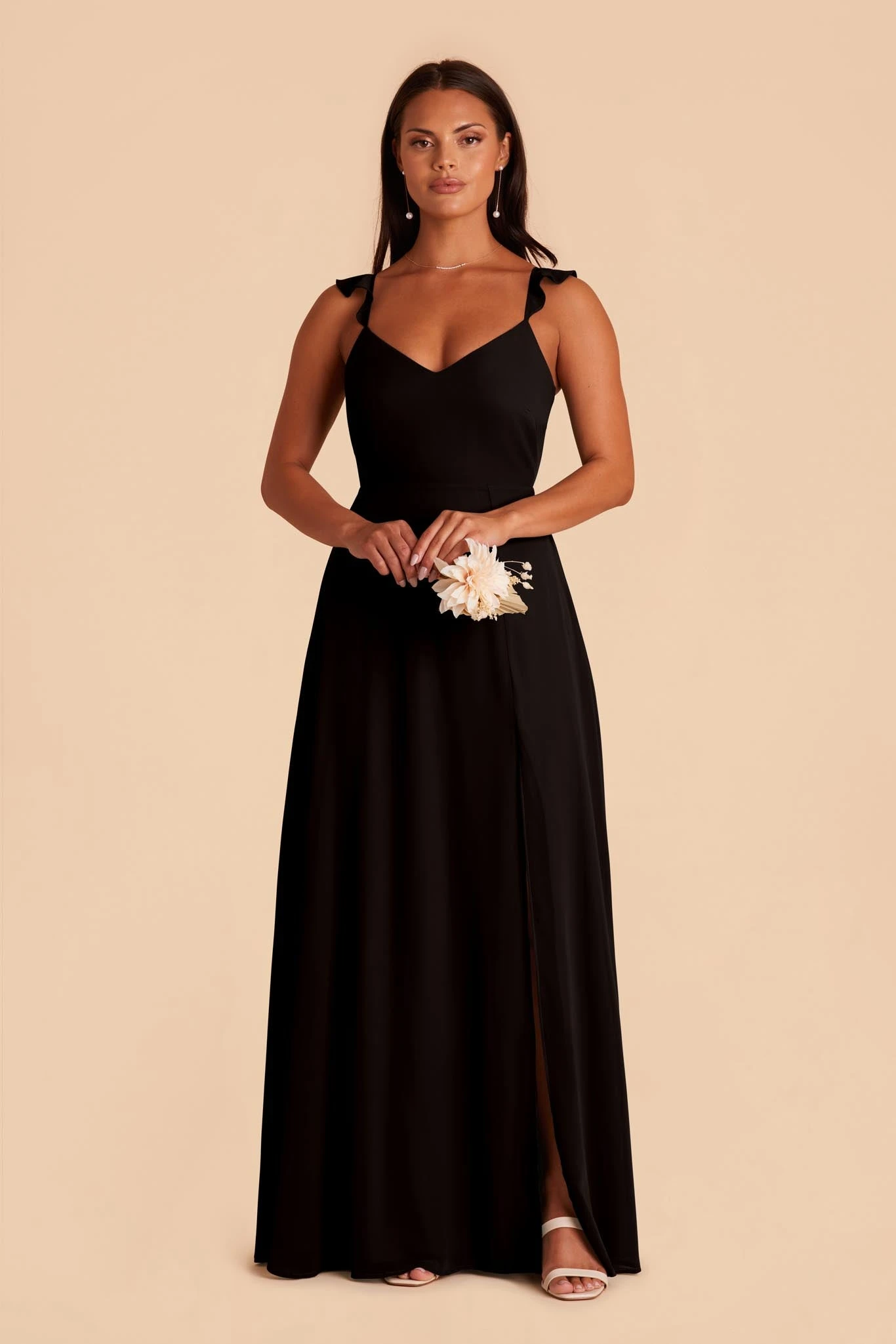 Doris Chiffon Dress - Black 3 Doris Chiffon Dress - Black