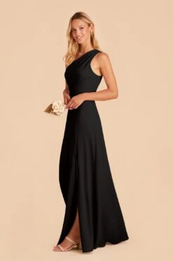 Kira Crepe Dress - Black 21 Kira Crepe Dress - Black -Cheap Plush Attire Store black kira crepe bridesmaid dress 01