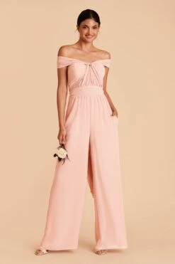 Gigi Convertible Jumpsuit - Blush Pink -Cheap Plush Attire Store blush pink gigi convertible bridesmaid jumpsuit 03 a2a2973a 5c5b 43e1 9fd9 963ca1f9ff52