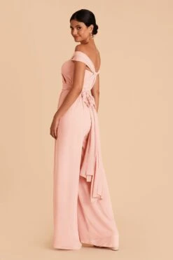 Gigi Convertible Jumpsuit - Blush Pink -Cheap Plush Attire Store blush pink gigi convertible bridesmaid jumpsuit 04 2ce40d40 5ee2 46ed a85f 17c76523389e
