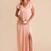 Hannah Empire Dress - Blush Pink 2 Hannah Empire Dress - Blush Pink -Cheap Plush Attire Store blush pink hannah bridesmaid dress 04