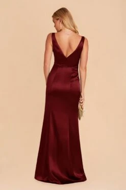 Gloria Shiny Satin Dress - Cabernet 14 Gloria Shiny Satin Dress - Cabernet -Cheap Plush Attire Store cabernet gloria satin bridesmaid dress 04