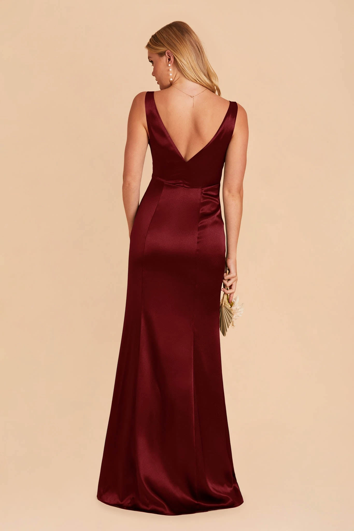 Gloria Shiny Satin Dress - Cabernet 7 Gloria Shiny Satin Dress - Cabernet - Image 5