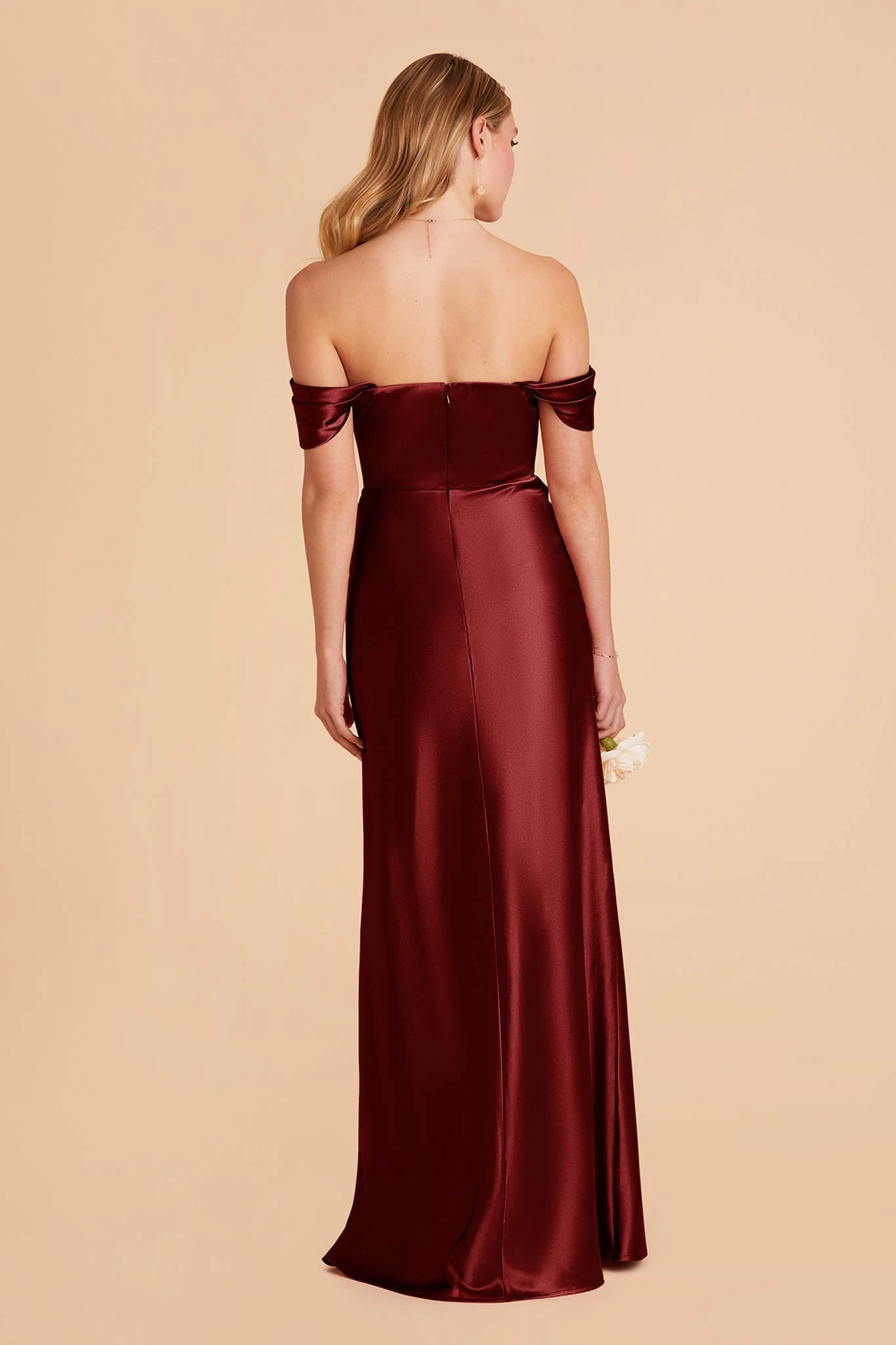 Mia Shiny Satin Convertible Dress - Cabernet 10 Mia Shiny Satin Convertible Dress - Cabernet - Image 8