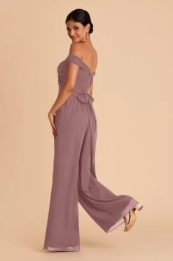 Gigi Convertible Jumpsuit - Dark Mauve -Cheap Plush Attire Store dark mauve gigi convertible bridesmaid jumpsuit 04