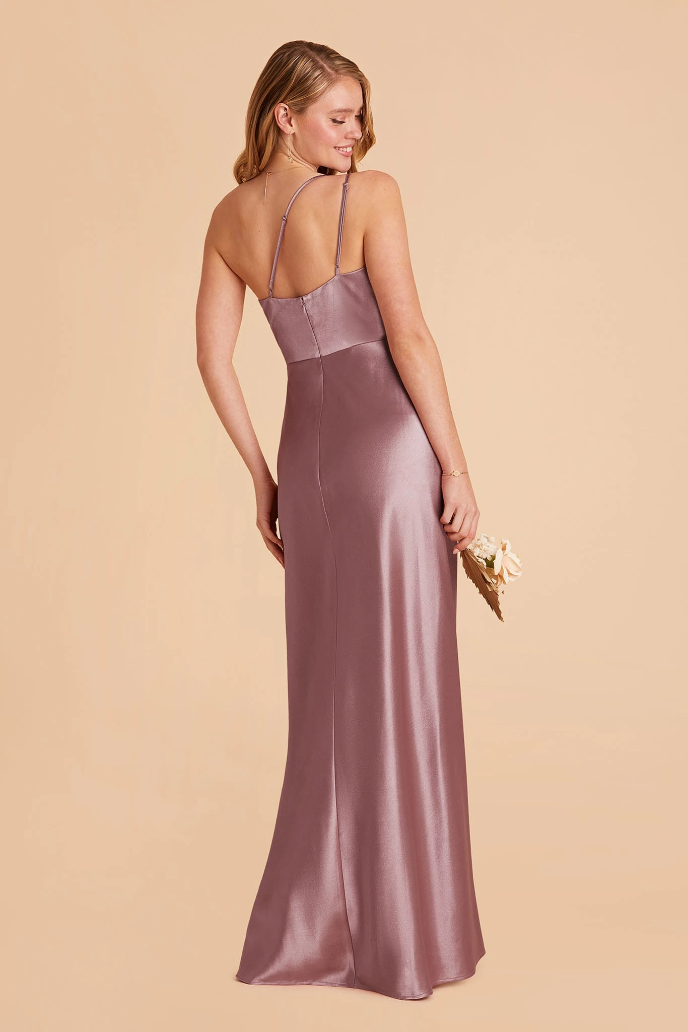 Kensie Shiny Satin Dress- Dark Mauve 5 Kensie Shiny Satin Dress- Dark Mauve - Image 3