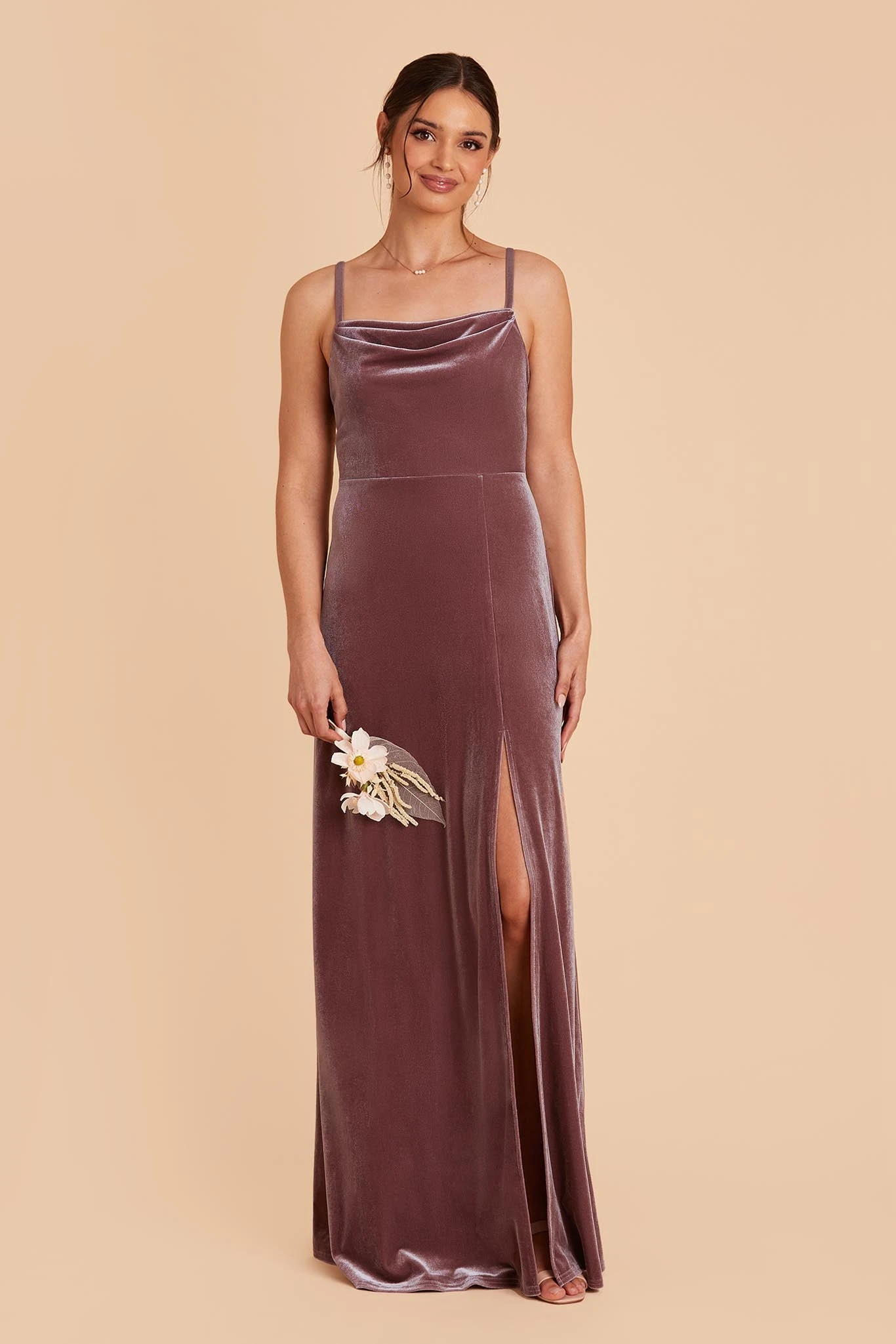 Ash Velvet Dress - Desert Rose 7 Ash Velvet Dress - Desert Rose - Image 6