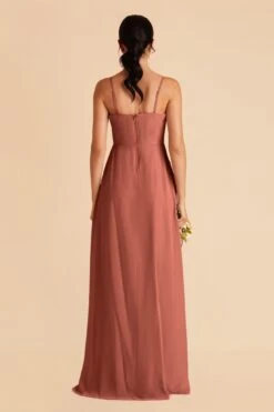 Chris Convertible Chiffon Dress - Desert Rose -Cheap Plush Attire Store desert rose chris convertible bridesmaid dress 01