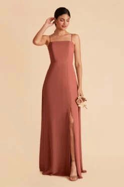 Chris Convertible Chiffon Dress - Desert Rose -Cheap Plush Attire Store desert rose chris convertible bridesmaid dress 03