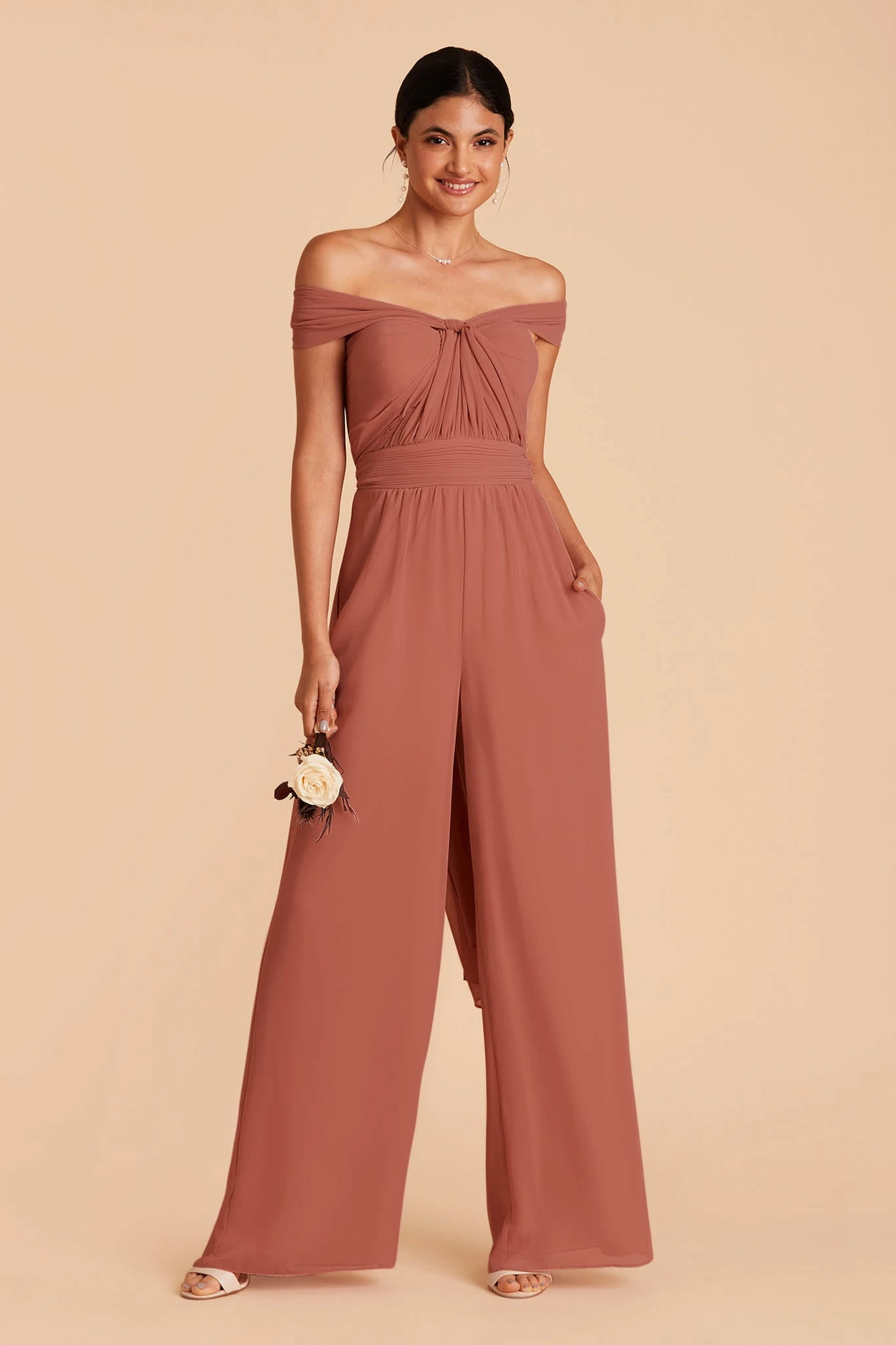 Gigi Convertible Jumpsuit - Desert Rose 5 Gigi Convertible Jumpsuit - Desert Rose - Image 3