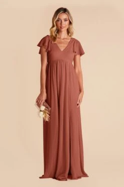 Hannah Empire Dress - Desert Rose -Cheap Plush Attire Store desert rose hannah bridesmaid dress 02