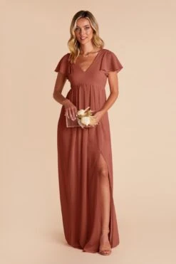 Hannah Empire Dress - Desert Rose -Cheap Plush Attire Store desert rose hannah bridesmaid dress 04