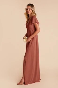 Hannah Empire Dress - Desert Rose -Cheap Plush Attire Store desert rose hannah bridesmaid dress 05