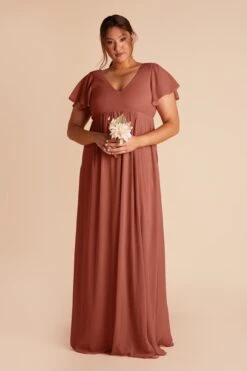 Hannah Empire Dress - Desert Rose -Cheap Plush Attire Store desert rose hannah plus size bridesmaid dress 01