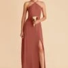 Juliet Chiffon Dress - Desert Rose 2 Juliet Chiffon Dress - Desert Rose -Cheap Plush Attire Store desert rose juliet slit bridesmaid dress 01