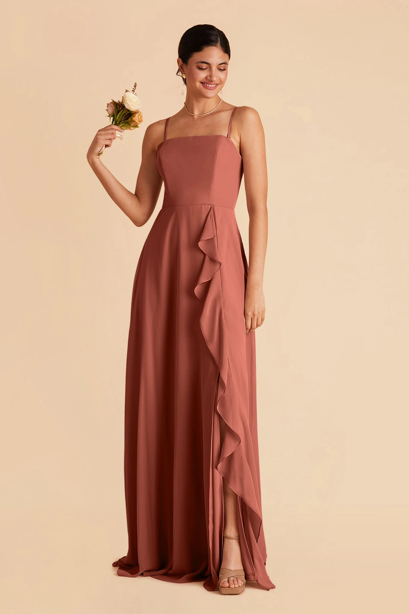 Winnie Convertible Chiffon Dress - Desert Rose 6 Winnie Convertible Chiffon Dress - Desert Rose - Image 4