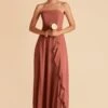 Winnie Convertible Chiffon Dress - Desert Rose 2 Winnie Convertible Chiffon Dress - Desert Rose -Cheap Plush Attire Store desert rose winnie convertible slit bridesmaid dress 05