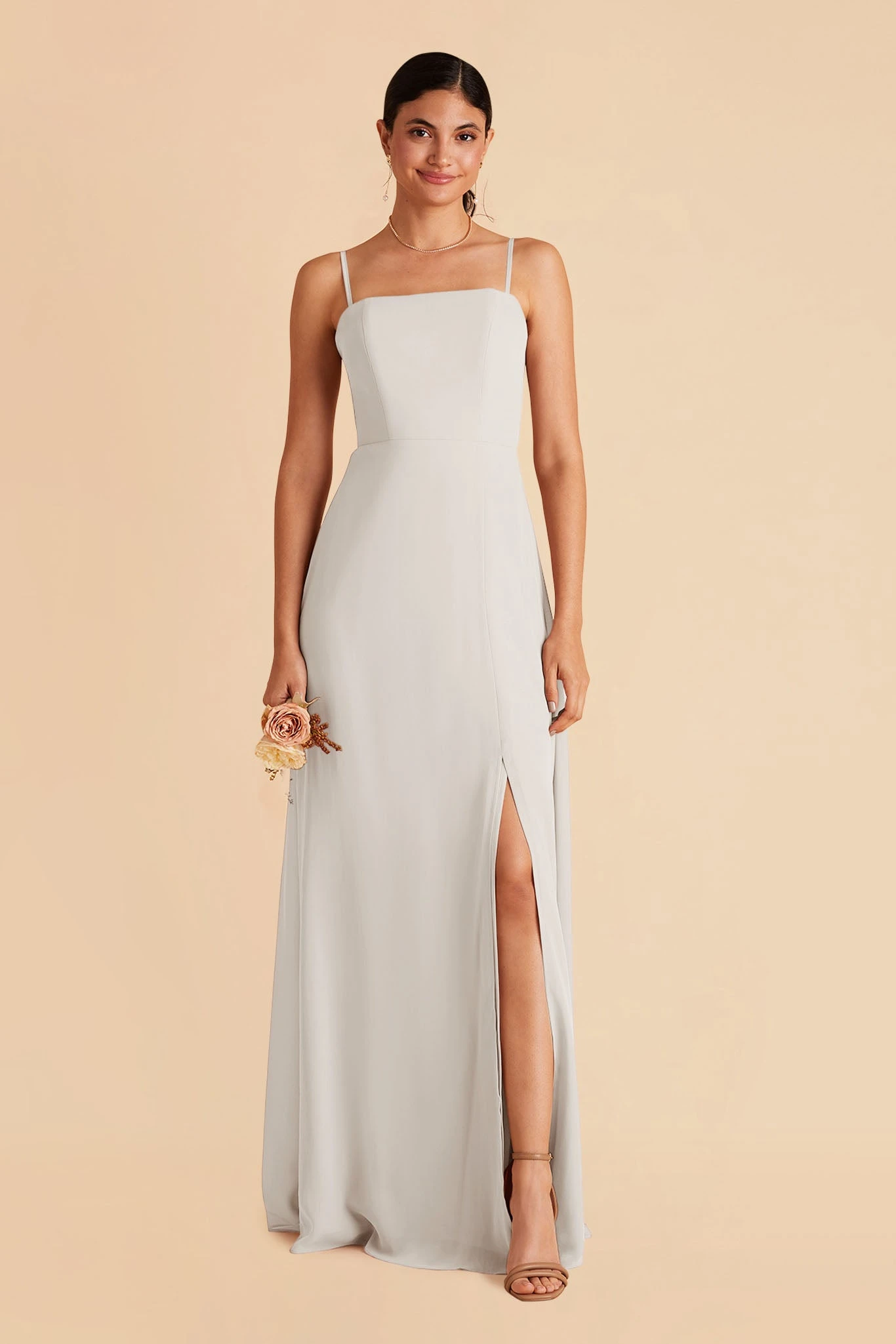 Chris Convertible Chiffon Dress - Dove Gray 6 Chris Convertible Chiffon Dress - Dove Gray - Image 4