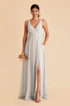 Laurie Empire Dress - Dove Gray 15 Laurie Empire Dress - Dove Gray -Cheap Plush Attire Store dove gray laurie slit bridesmaid dress 02