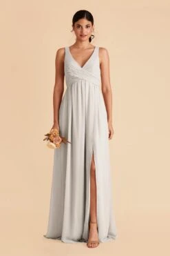 Laurie Empire Dress - Dove Gray 14 Laurie Empire Dress - Dove Gray -Cheap Plush Attire Store dove gray laurie slit bridesmaid dress 03