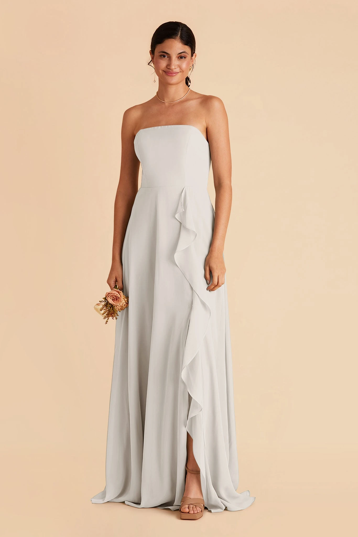 Winnie Convertible Chiffon Dress - Dove Gray 3 Winnie Convertible Chiffon Dress - Dove Gray