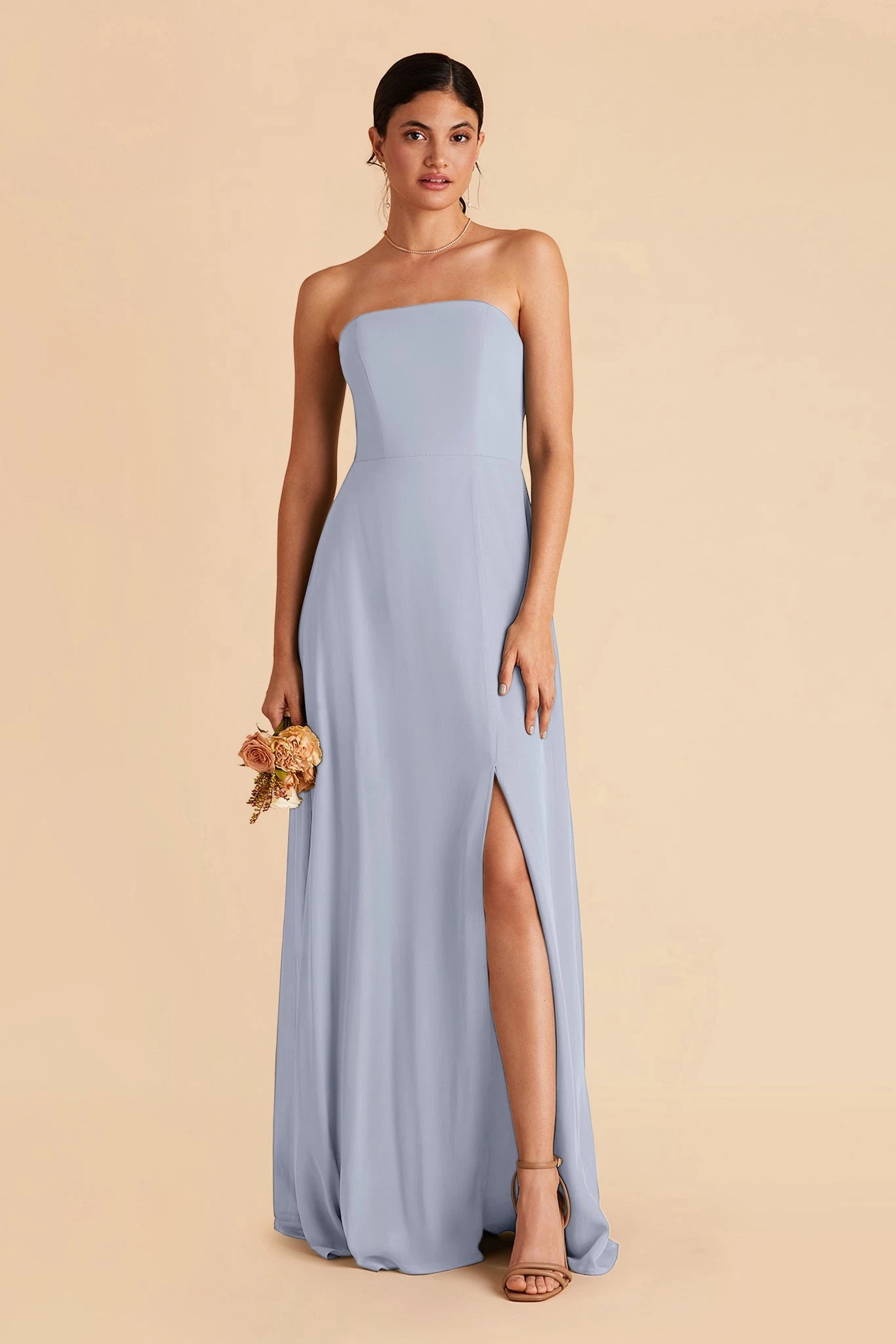 Chris Convertible Chiffon Dress - Dusty Blue 3 Chris Convertible Chiffon Dress - Dusty Blue