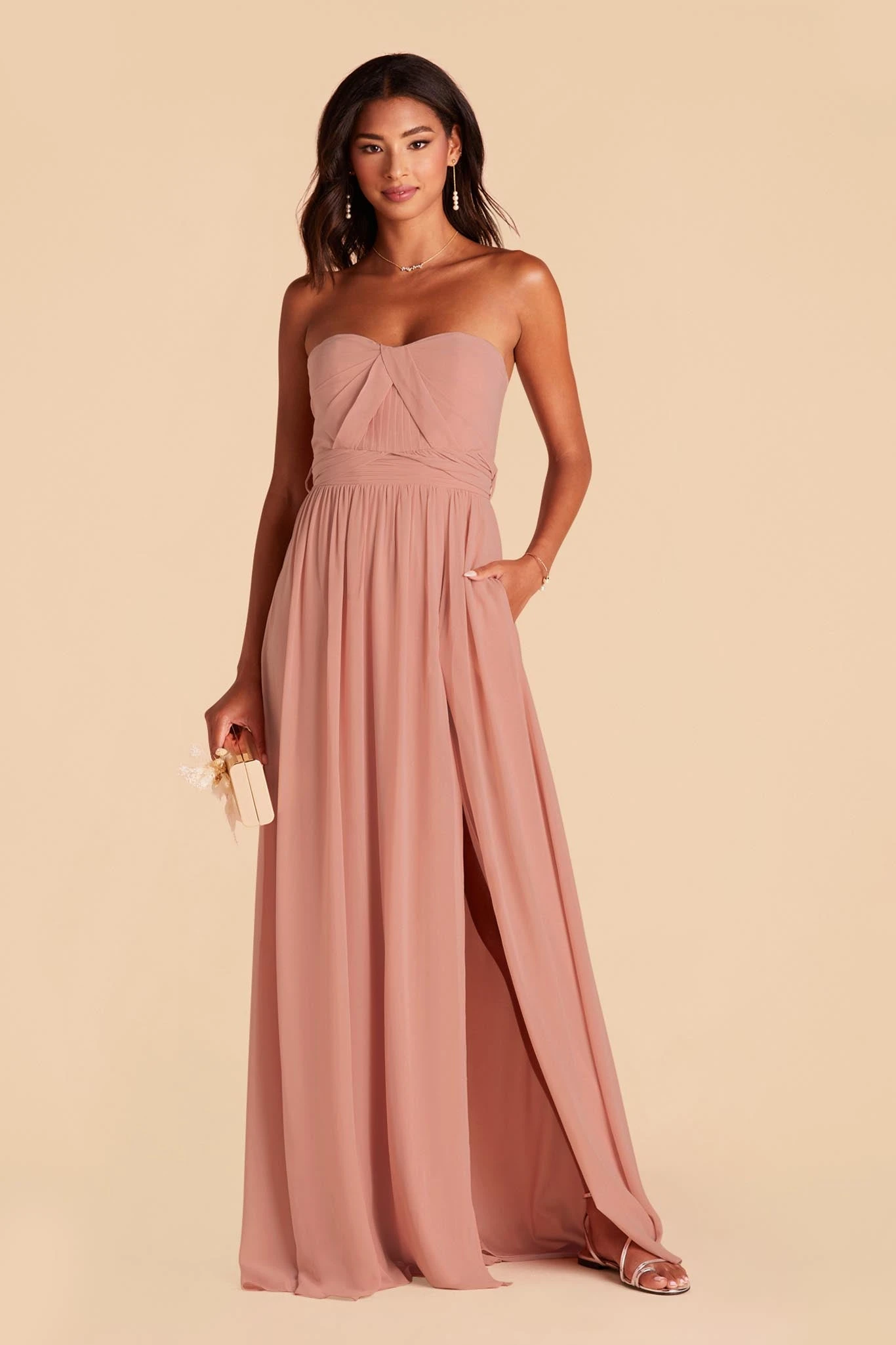 Grace Convertible Dress - Dusty Rose 5 Grace Convertible Dress - Dusty Rose - Image 3