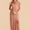 Hannah Empire Dress - Dusty Rose 1 Hannah Empire Dress - Dusty Rose -Cheap Plush Attire Store dusty rose hannah convertible bridesmaid dress 04