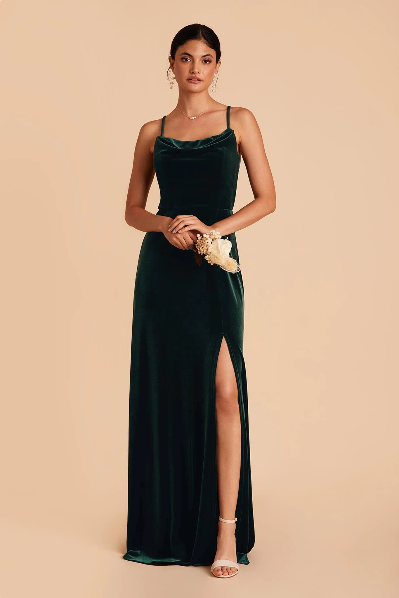 Ash Velvet Dress - Emerald 6 Ash Velvet Dress - Emerald - Image 4