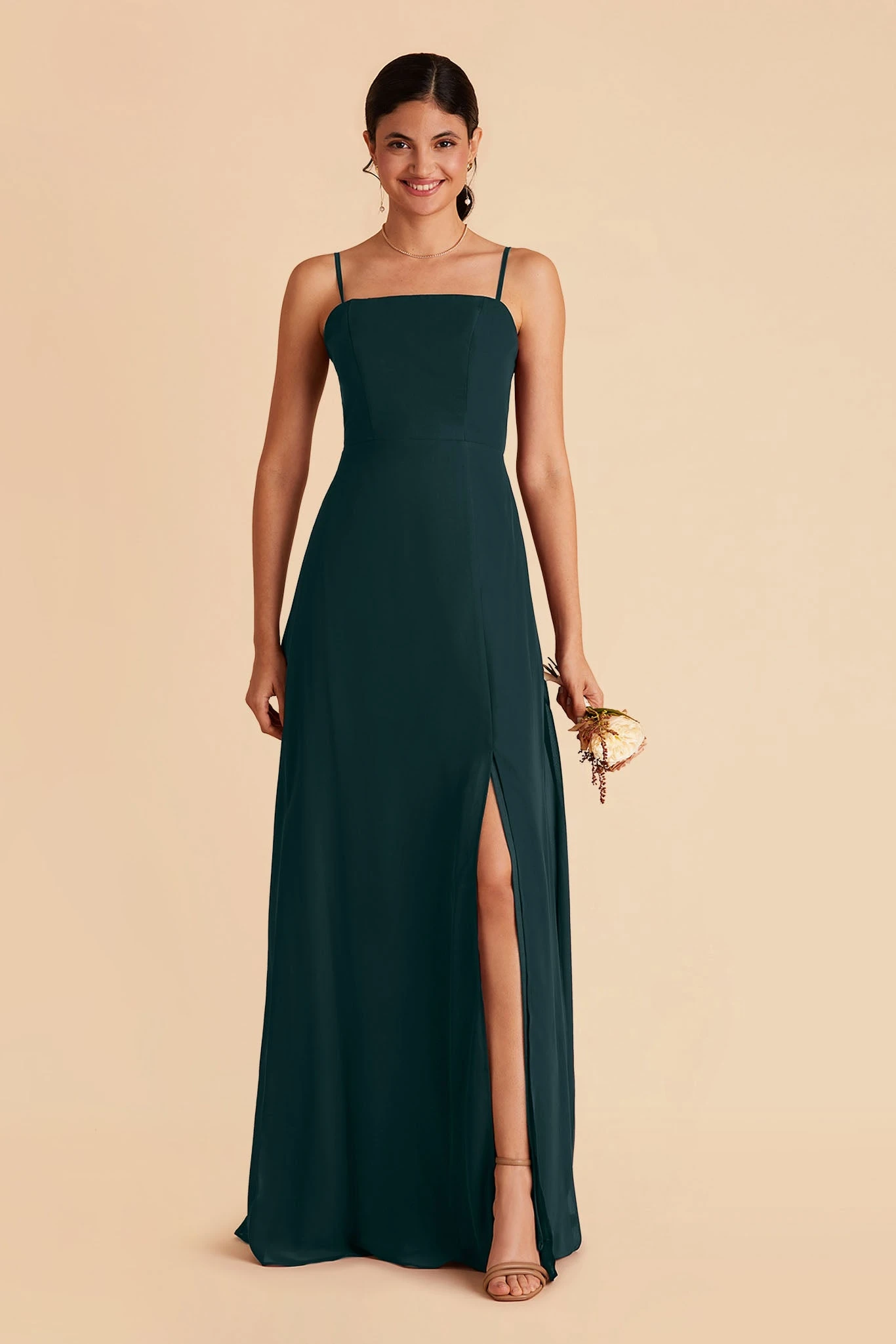 Chris Convertible Chiffon Dress - Emerald 6 Chris Convertible Chiffon Dress - Emerald - Image 4