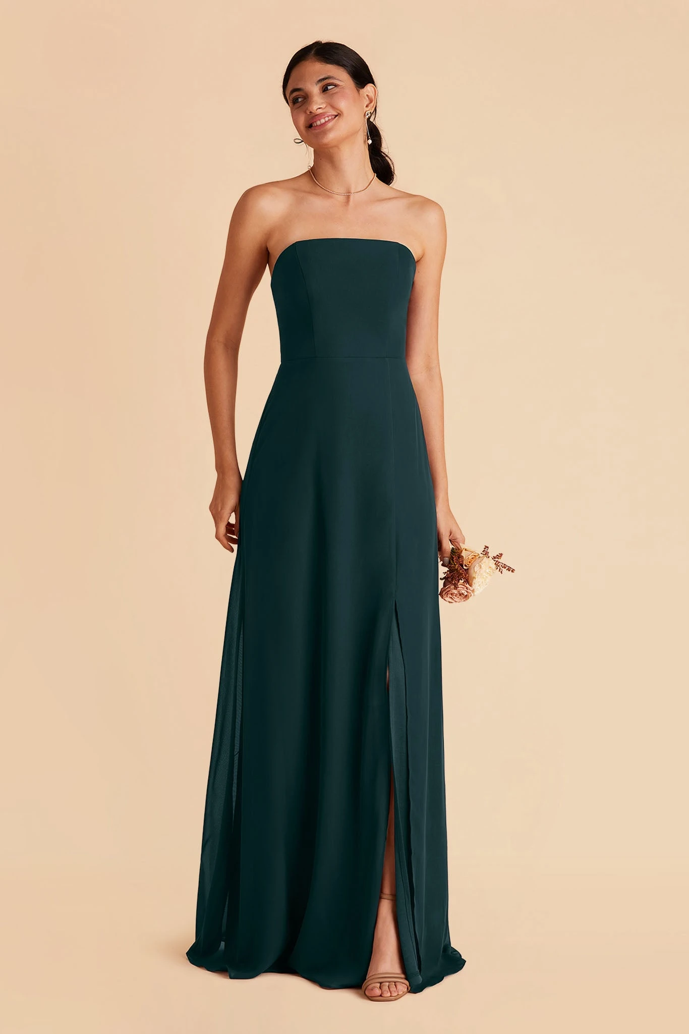 Chris Convertible Chiffon Dress - Emerald 7 Chris Convertible Chiffon Dress - Emerald - Image 5