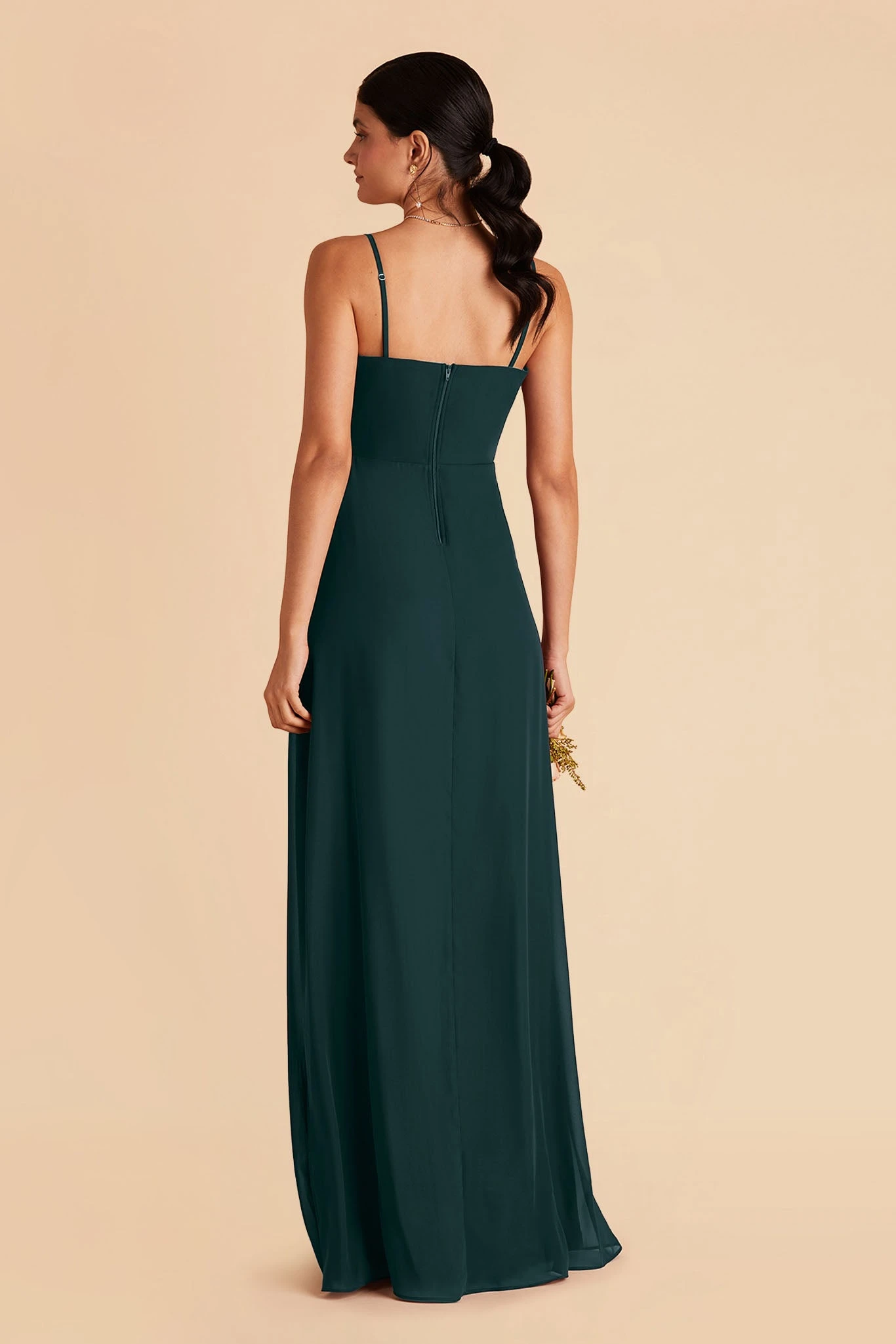 Chris Convertible Chiffon Dress - Emerald 8 Chris Convertible Chiffon Dress - Emerald - Image 6