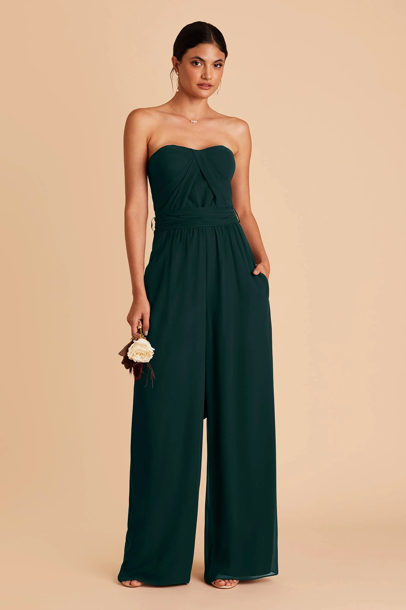 Gigi Convertible Jumpsuit - Emerald 5 Gigi Convertible Jumpsuit - Emerald - Image 3