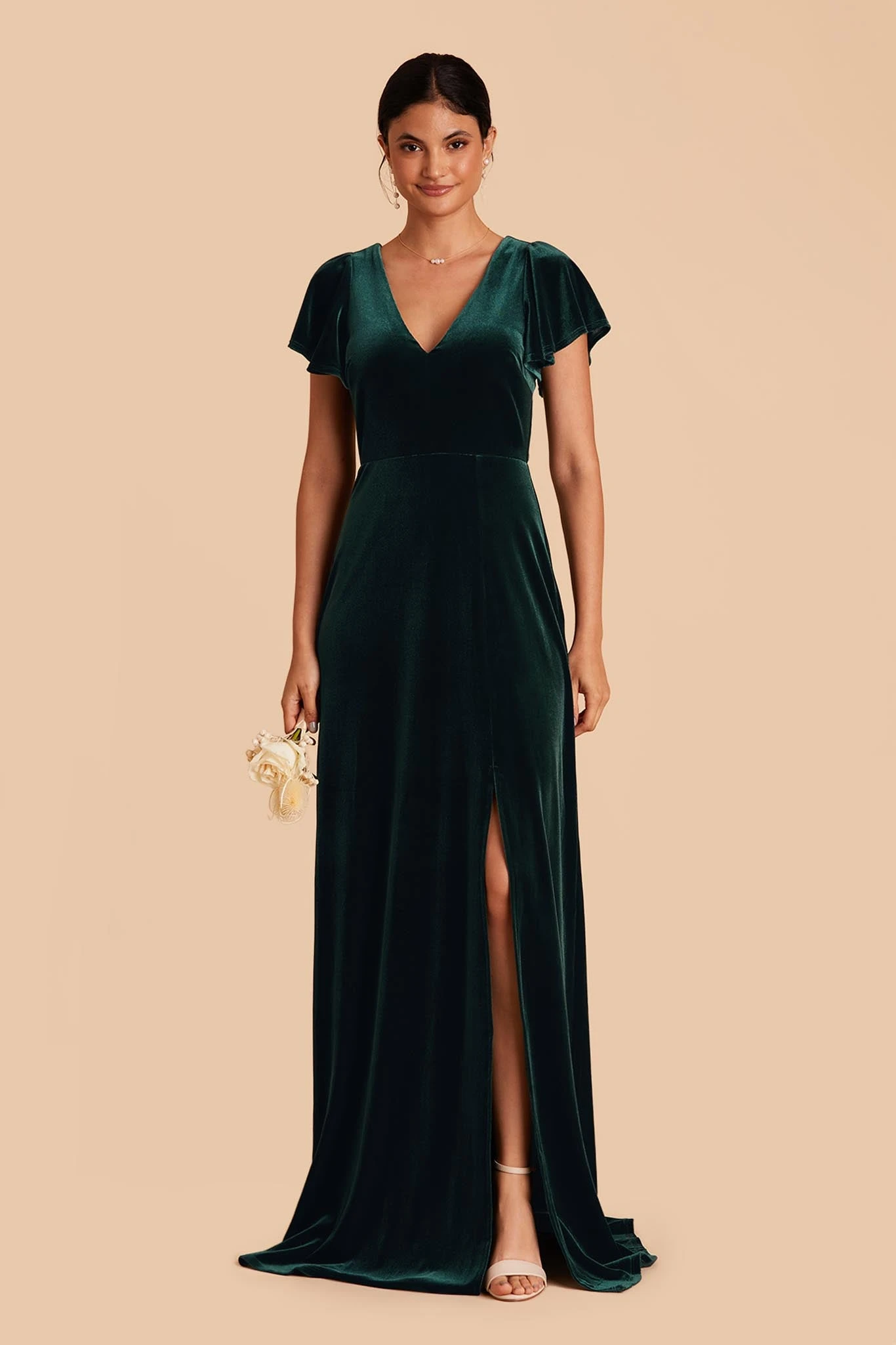 Hannah Velvet Dress - Emerald 5 Hannah Velvet Dress - Emerald - Image 3