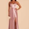 Jay Shiny Satin Dress - English Rose -Cheap Plush Attire Store english rose jay satin bridesmaid dress 02