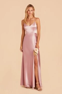Jay Shiny Satin Dress - English Rose -Cheap Plush Attire Store english rose jay satin bridesmaid dress 06