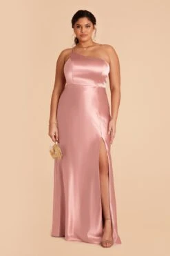Kensie Shiny Satin Dress - English Rose 13 Kensie Shiny Satin Dress - English Rose -Cheap Plush Attire Store english rose kensie plus size bridesmaid dress 01