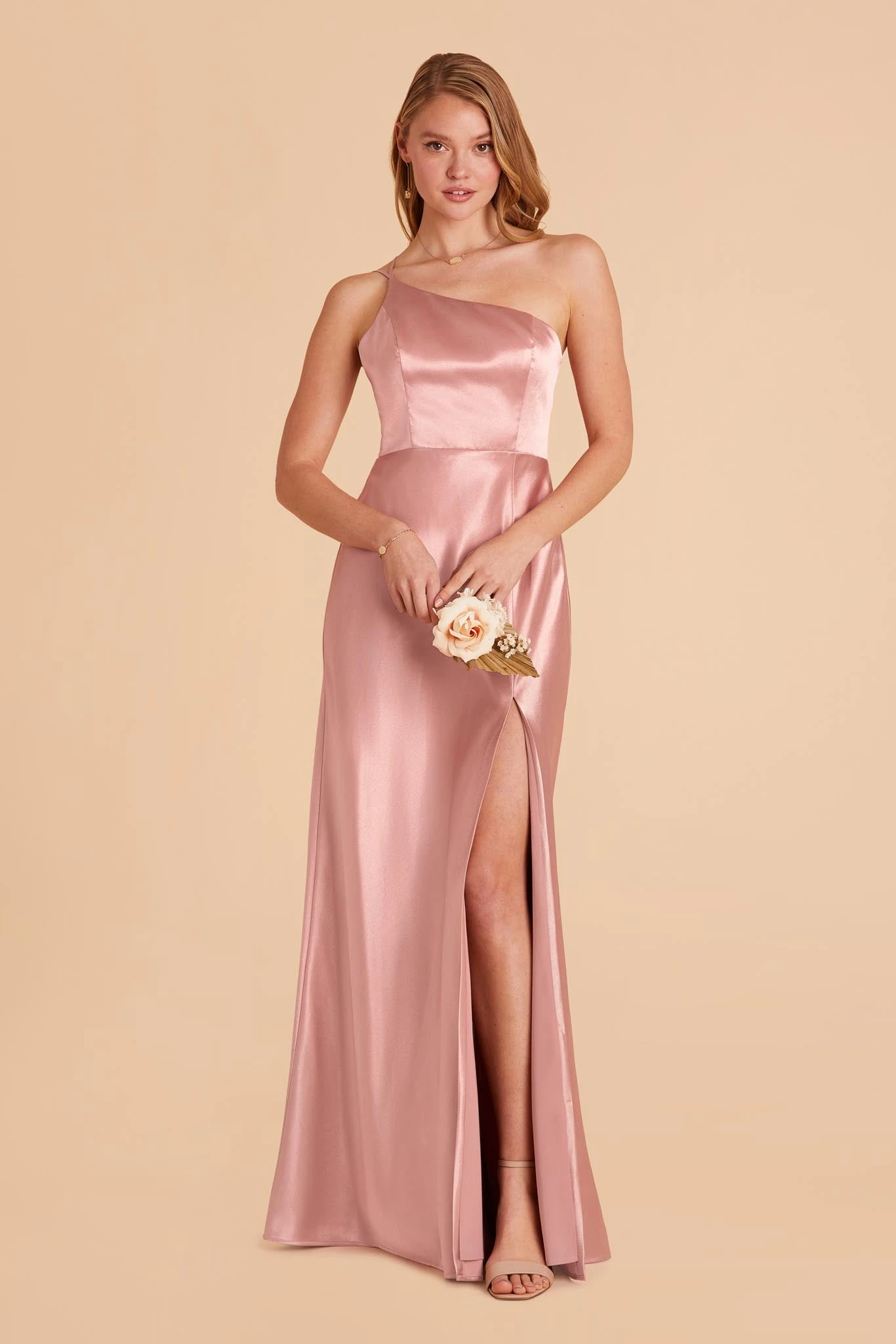 Kensie Shiny Satin Dress - English Rose 3 Kensie Shiny Satin Dress - English Rose