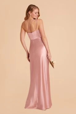 Kensie Shiny Satin Dress - English Rose 11 Kensie Shiny Satin Dress - English Rose -Cheap Plush Attire Store english rose kensie satin bridesmaid dress 03