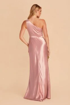 Kira Shiny Satin Dress - English Rose 13 Kira Shiny Satin Dress - English Rose -Cheap Plush Attire Store english rose kira slit satin bridesmaid dress 04