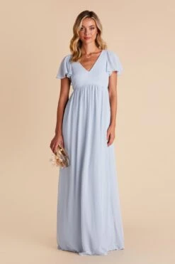 Hannah Empire Dress - Ice Blue -Cheap Plush Attire Store ice blue hannah bridesmaid dress 03