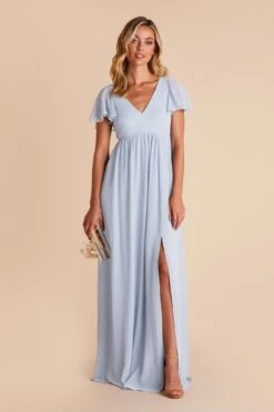 Hannah Empire Dress - Ice Blue -Cheap Plush Attire Store ice blue hannah bridesmaid dress 04