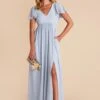 Hannah Empire Dress - Ice Blue