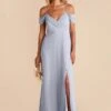 Spence Convertible Dress - Ice Blue -Cheap Plush Attire Store ice blue spence convertible slit bridesmaid dress 02