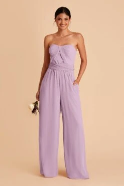 Gigi Convertible Jumpsuit - Lavender -Cheap Plush Attire Store lavender gigi convertible bridesmaid jumpsuit 01 8f369fa0 9c21 4710 86a4 30a2356f46cc