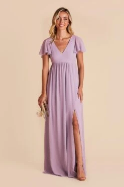 Hannah Empire Dress - Lavender -Cheap Plush Attire Store lavender hannah bridesmaid dress 02