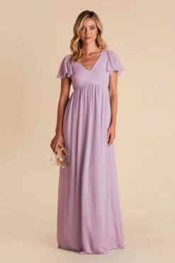 Hannah Empire Dress - Lavender -Cheap Plush Attire Store lavender hannah bridesmaid dress 03