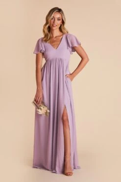 Hannah Empire Dress - Lavender -Cheap Plush Attire Store lavender hannah bridesmaid dress 05